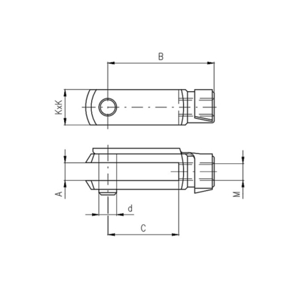 Bağlantı Filmiş Clevis Pin Rod Sonu Zenkli Clevis Pin Clip