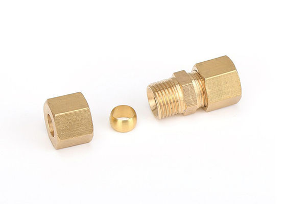 Sıkıştırma tüpü Fitting Brass Düz Koplama OD Bağlantısı
