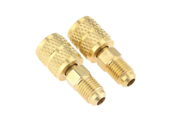 Soğutucu Dönüştürme Bakır Hızlı Kopyon Adaptörü 1/4 "Erkek Flare 5/16" Kadın