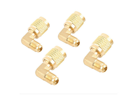 Soğutucu Dönüştürme Bakır Hızlı Kopyon Adaptörü 1/4 "Erkek Flare 5/16" Kadın
