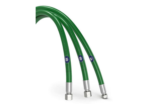 Petrol Rafinasyonu 110Mpa Ultra Yüksek Basınçlı hortum Yeşil Renk ID 6.4MM