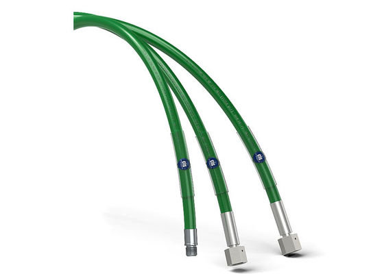 Petrol Rafinasyonu 110Mpa Ultra Yüksek Basınçlı hortum Yeşil Renk ID 6.4MM