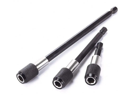 1/4 inç Baş Uzantı Çubuğu Toplu Magnetik tornavida Hızlı Transfer Kılavuzu Kendini Kilitleyen Uzantı Çubuğu 150mm El Araçları