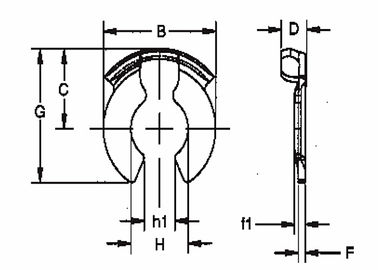 TXLK Serisi Clevis Pin Tutma Klip, İnşaat için Küçük Metal Klipler