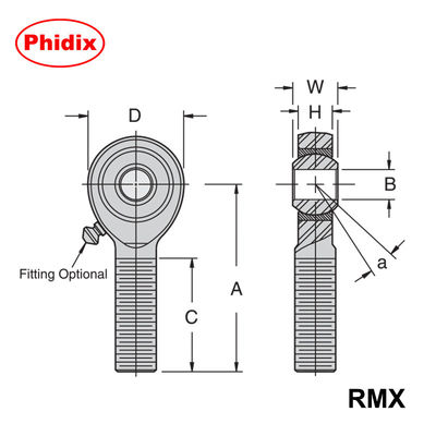 RMX/RMX-T Serisi Ağır Güçlü PTFE kaplı çubuk uçları.