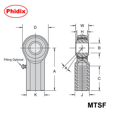MTSM/MTSF Serisi Metal-Metal Çubuk Sonları