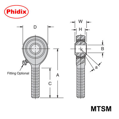 MTSM/MTSF Serisi Metal-Metal Çubuk Sonları