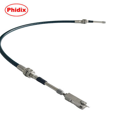 Heavy Duty Push-Pull Control Cable Assembly With Threaded End And U Fork